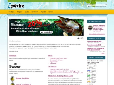 On pêche aussi sur Solgema, grâce au site i-pêche, la pêche sur internet en Suisse romande.