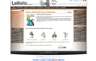 Image du site Internet de LaBoîte Sàrl