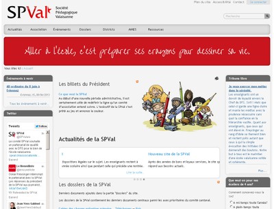 Simple et efficace, le nouveau site de la SPVal (Société Pédagogique Valaisanne) est un outil de communication et de partage puissant mis au service des enseignants du Valais.