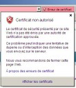 Certificat non autorisé IE7